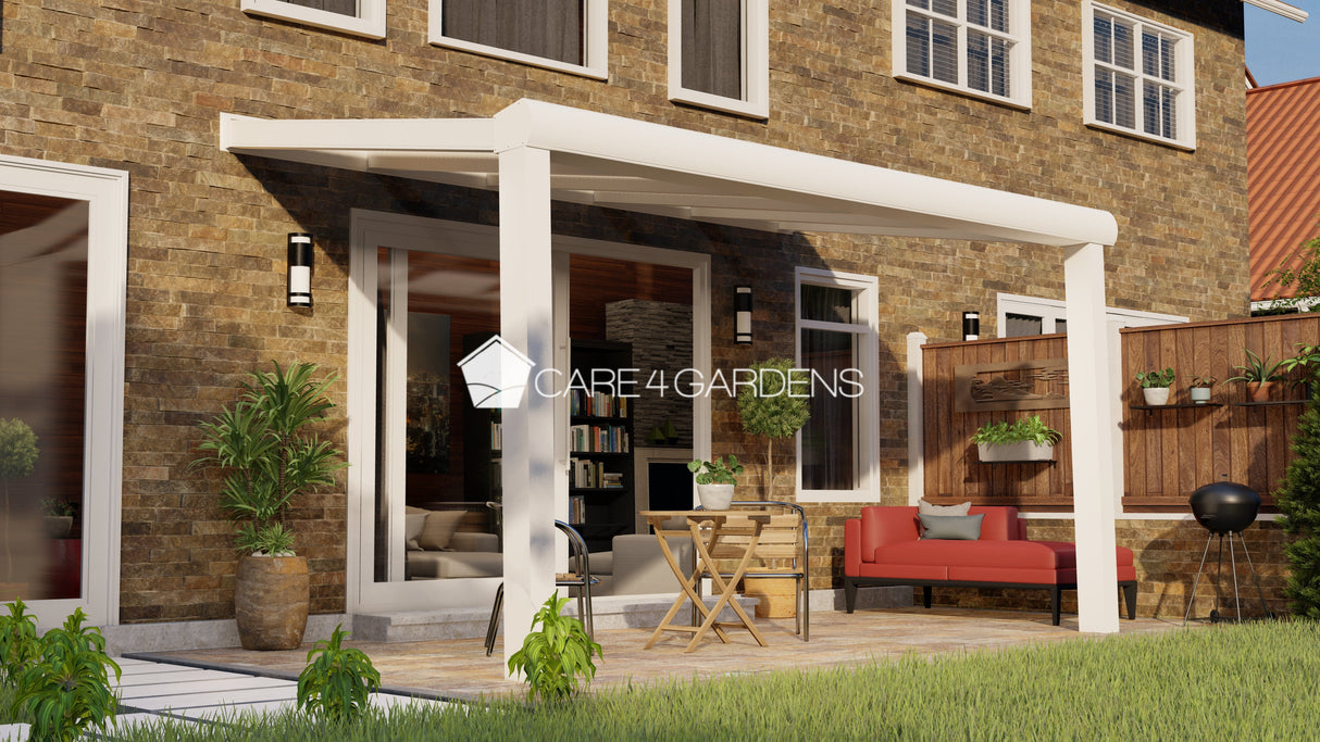 Terrasoverkapping 5,06 meter breed x 5 meter diep