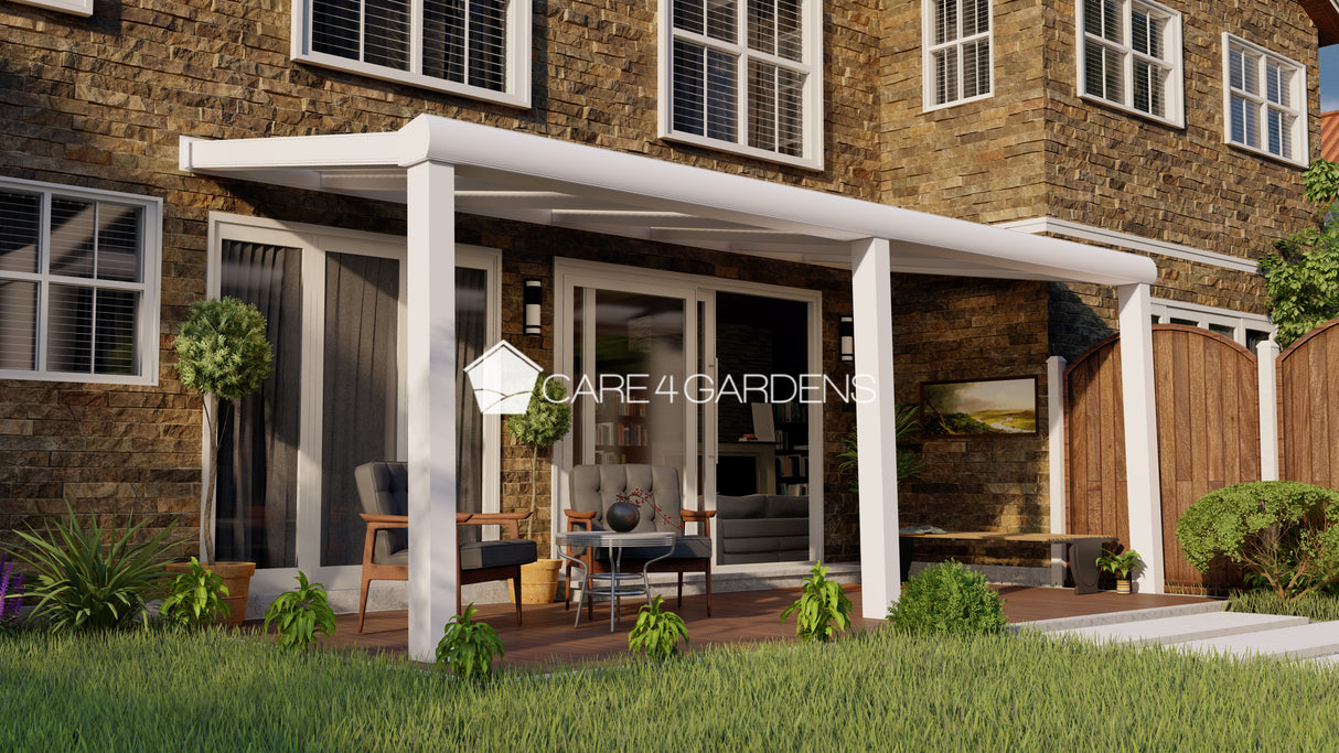 Terrasoverkapping 7,06 meter breed x 3,5 meter diep