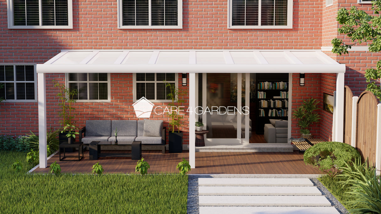 Terrasoverkapping 8,06 meter breed x 3 meter diep