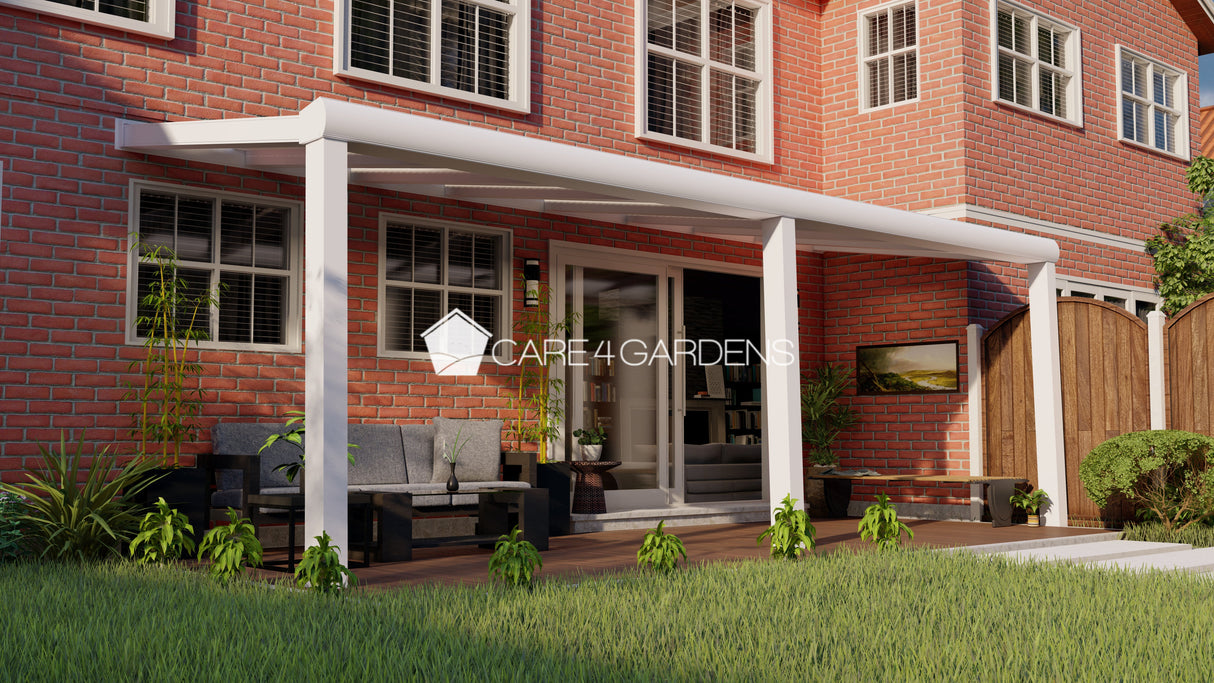 Terrasoverkapping 8,06 meter breed x 4,5 meter diep