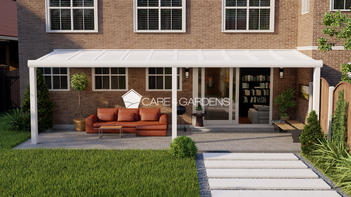 Terrasoverkapping 10,06 meter breed x 4 meter diep