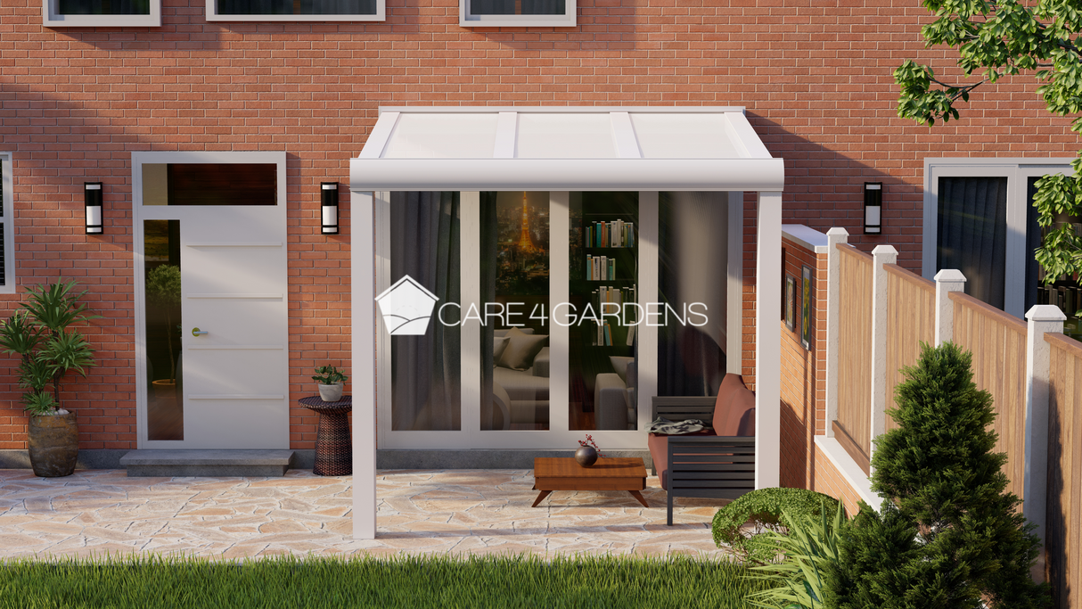 Terrasoverkapping 3,06 meter breed x 2,5 meter diep