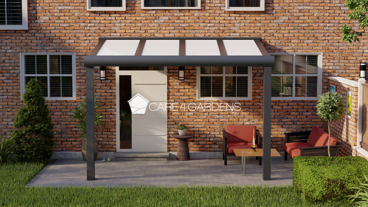 Terrasoverkapping 4,06 meter breed x 2 meter diep