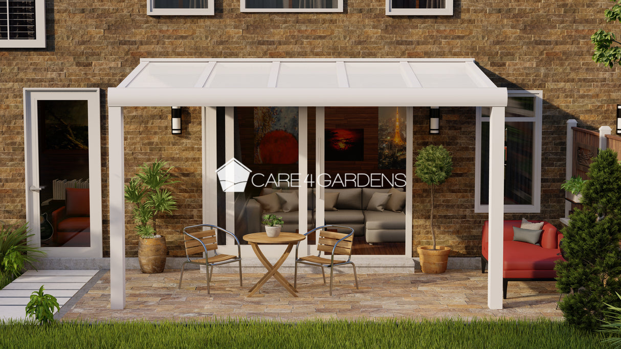 Terrasoverkapping 5,06 meter breed x 2 meter diep