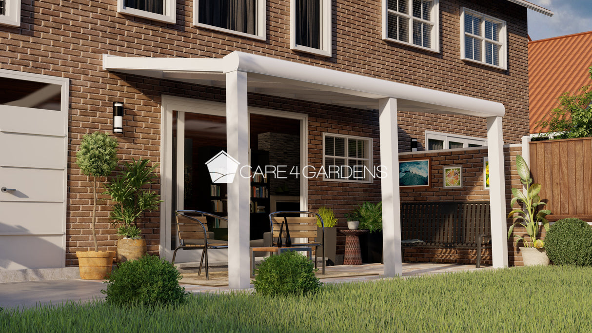 Terrasoverkapping 6,06 meter breed x 5 meter diep