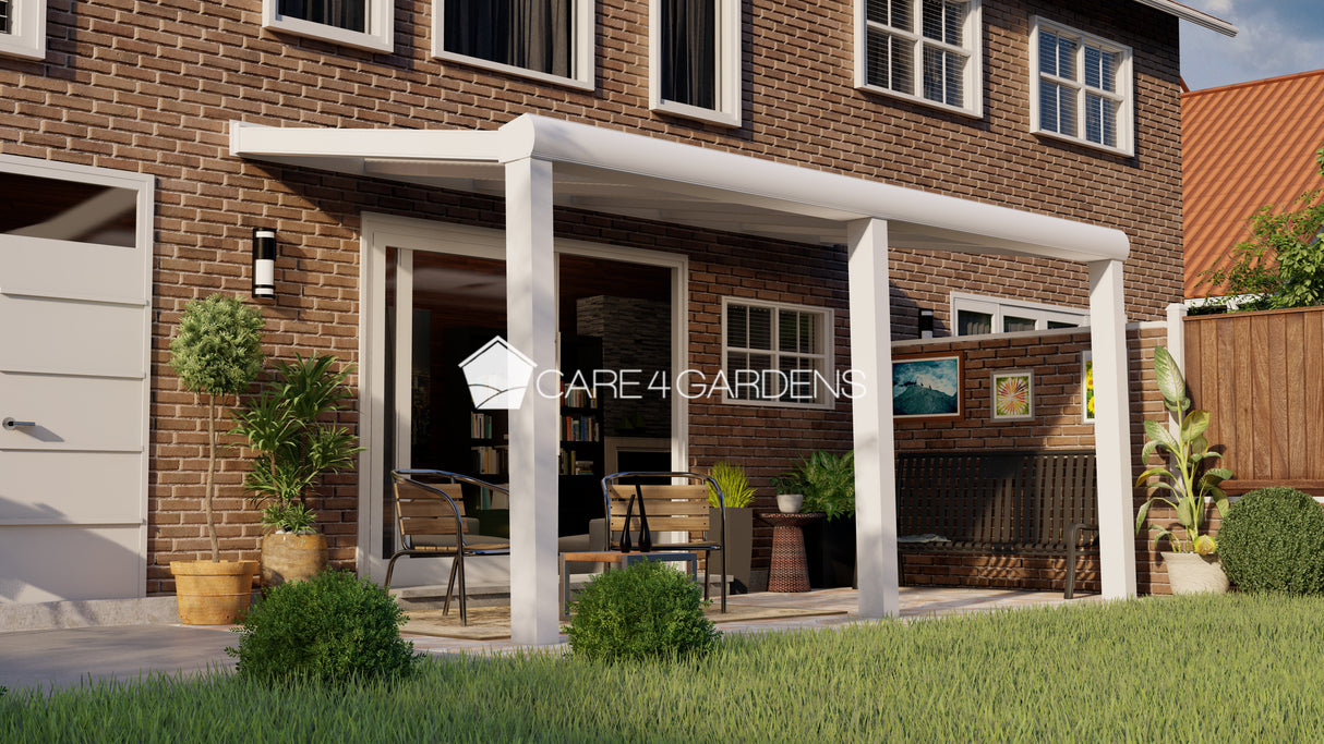 Terrasoverkapping 6,06 meter breed x 4 meter diep