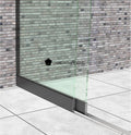 3-Rail Heldere Glazen Schuifwand 194 cm Breed (2x 98 cm breed glas)